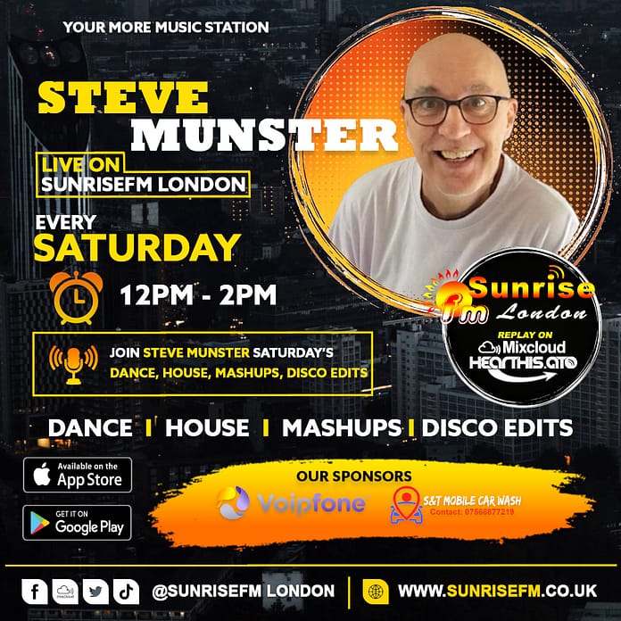 Steve Munster (Saturday 12pm - 2pm)
